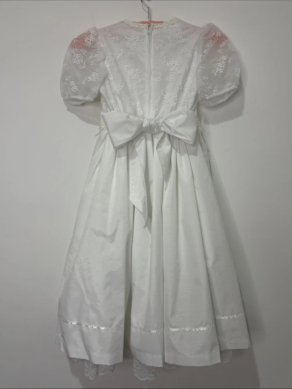 Bonnie Jean First Communion Dress Girls Size 8 Wedding Baptism Lace Ruffles Full